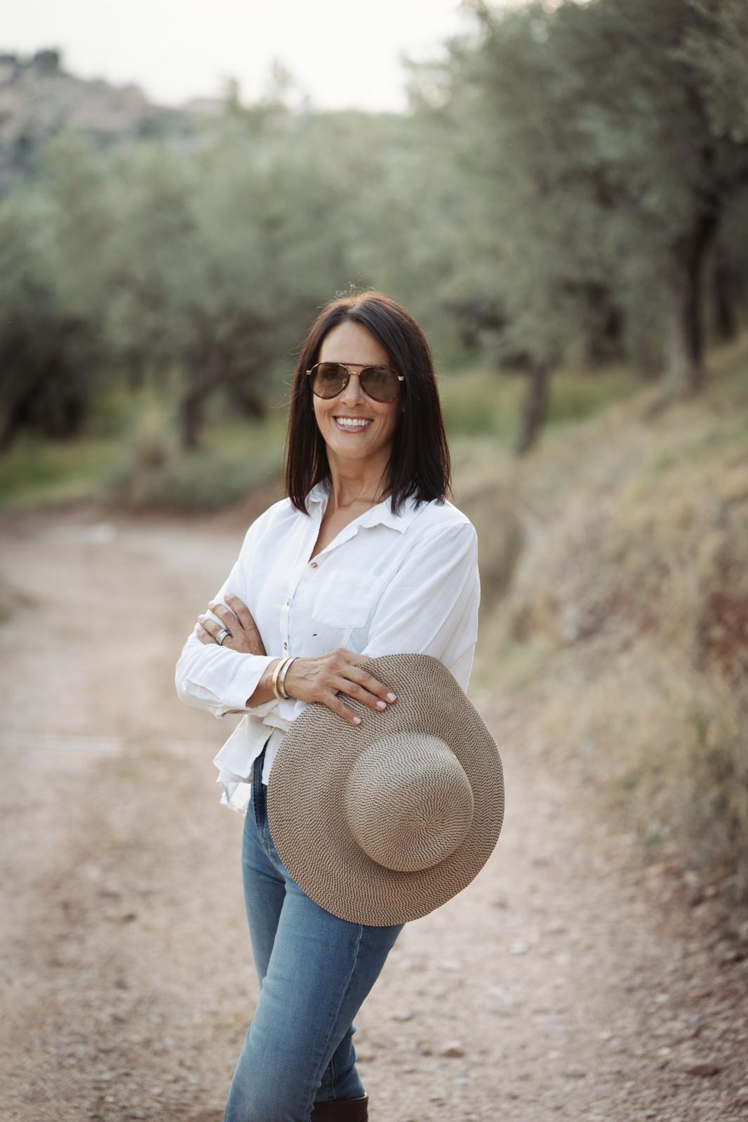 Barbara in the olive grove